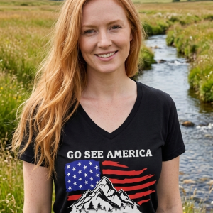 Elite Go See America V-Neck Tee
